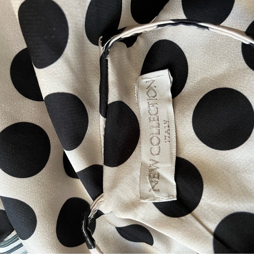 New Collection Italy. Reversible Leaf/Polka Dot Strappy Top - Picture 4 of 4